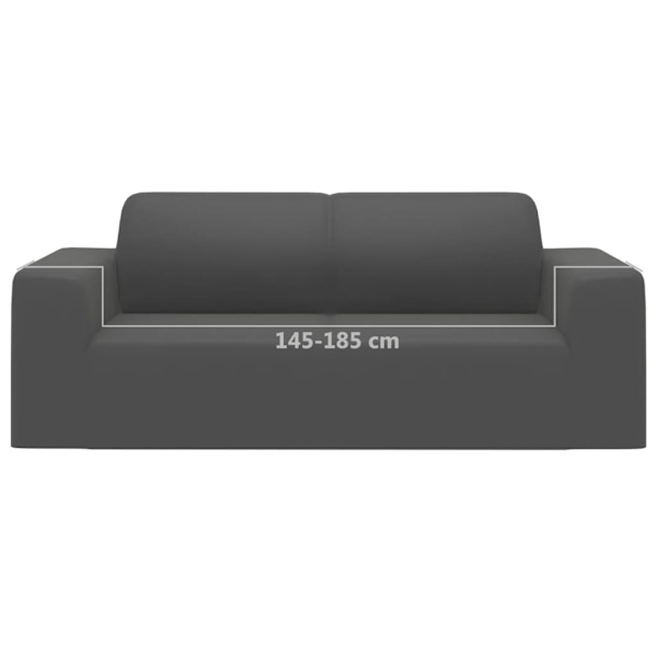 vidaXL Sofföverdrag 2-sits med stretch antracit polyesterjersey Antracit