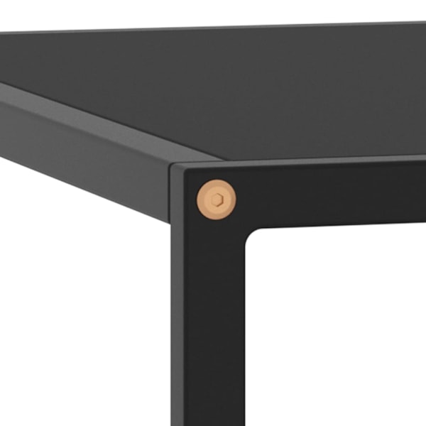 vidaXL Soffbord svart med svart glas 80x80x35 cm Svart