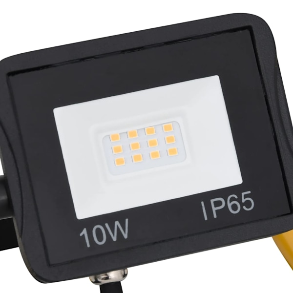 vidaXL Strålkastare med handtag 10 W LED kallvit Svart