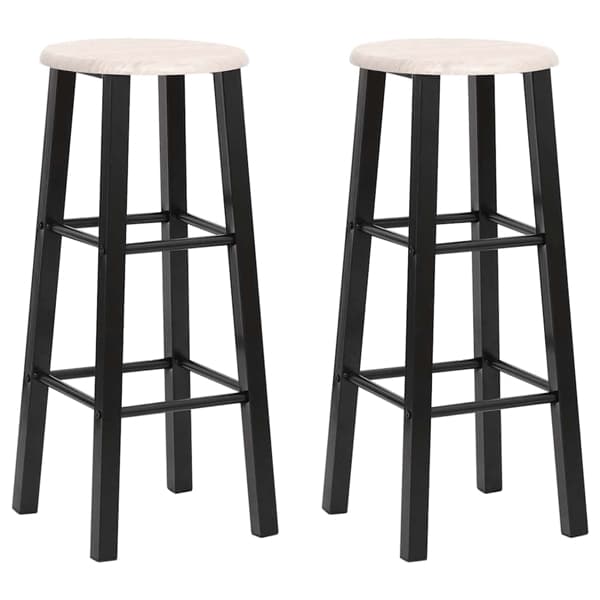 vidaXL Barstolar 2 st svart MDF Svart