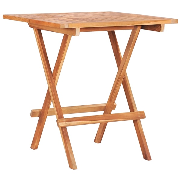 vidaXL Caféset 3 delar med gröna dynor massiv teak Grön