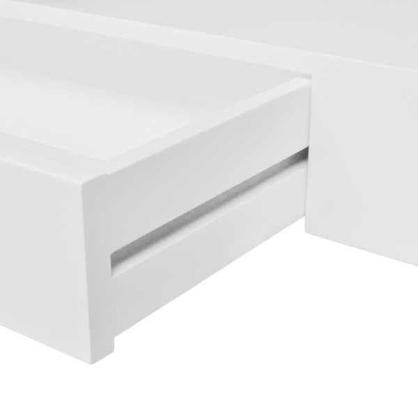 vidaXL Svävande vägghyllor med lådor 2 st 80 cm vit Vit