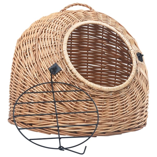 vidaXL Kattbur 50x42x40 cm naturlig pil Brun