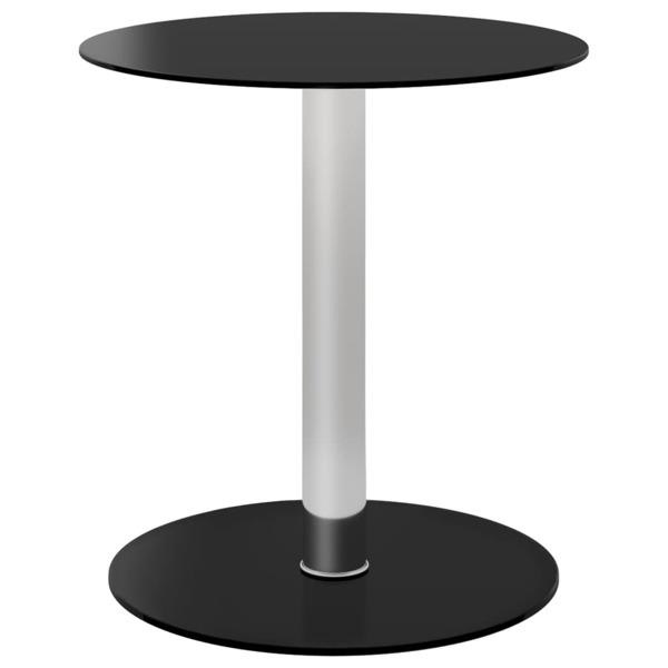 vidaXL Soffbord svart 40 cm härdat glas Svart
