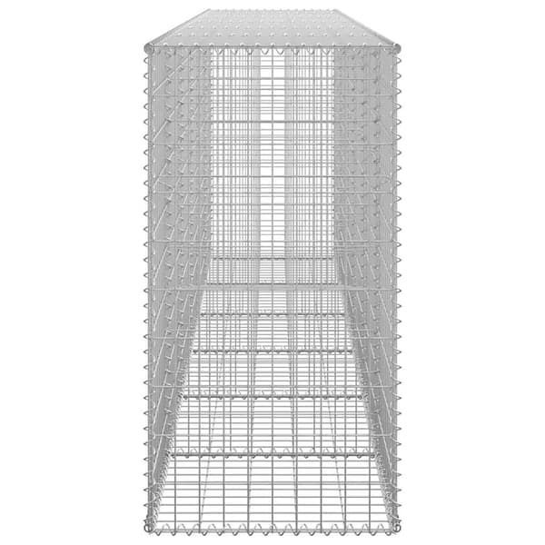 vidaXL Gabionmur i galvaniserat stål 300x50x100 cm Silver
