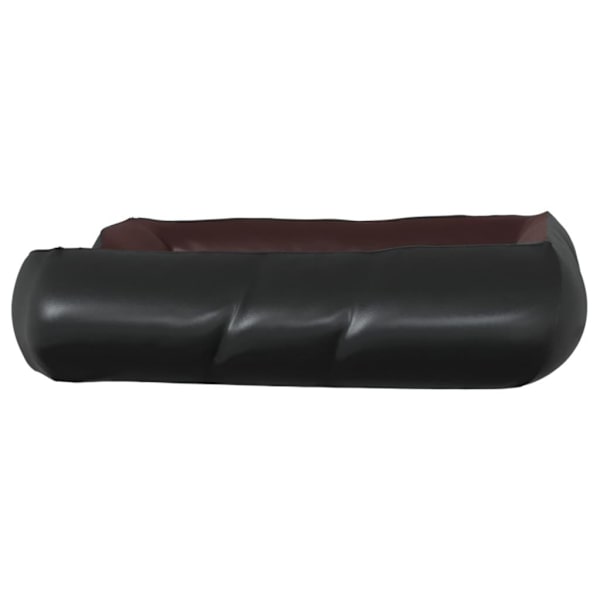 vidaXL Hundbädd svart och brun 105x80x25 cm konstläder Svart