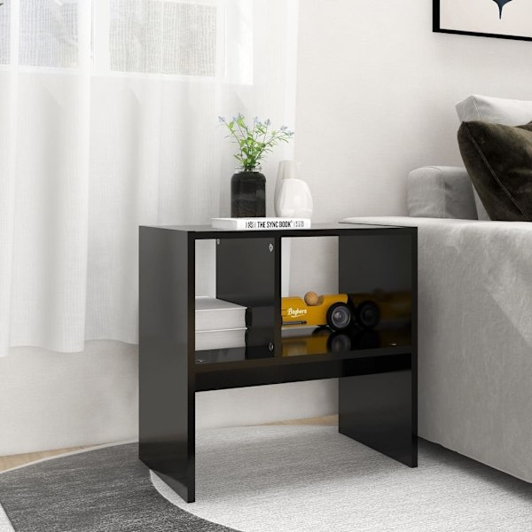 vidaXL Sidobord svart 50x30x50 cm konstruerat trä Svart