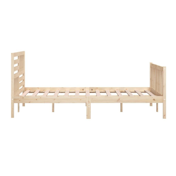vidaXL Sängram massivt trä 200x200 cm Brun