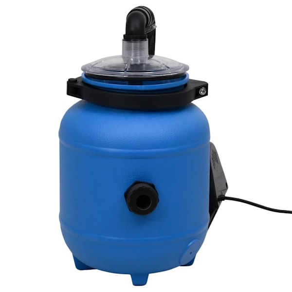 vidaXL Poolfilterpump svart och blå 4 m³/tim