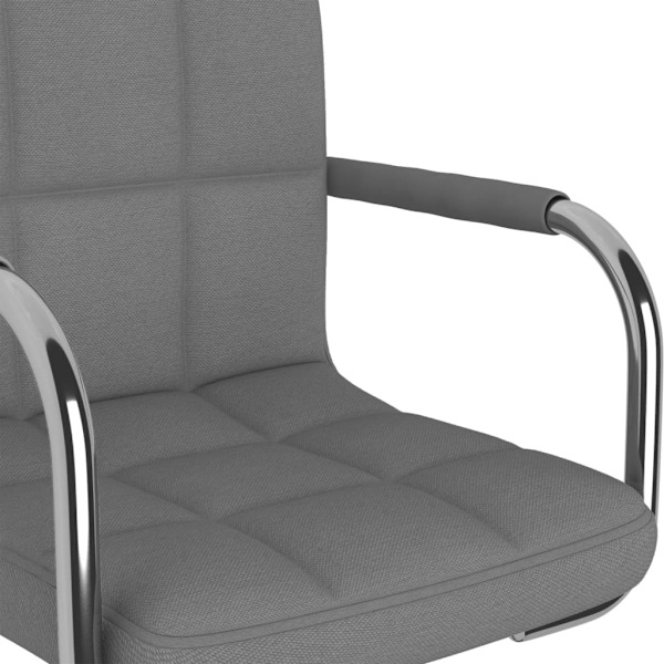 vidaXL Matstol ljusgrå tyg grå