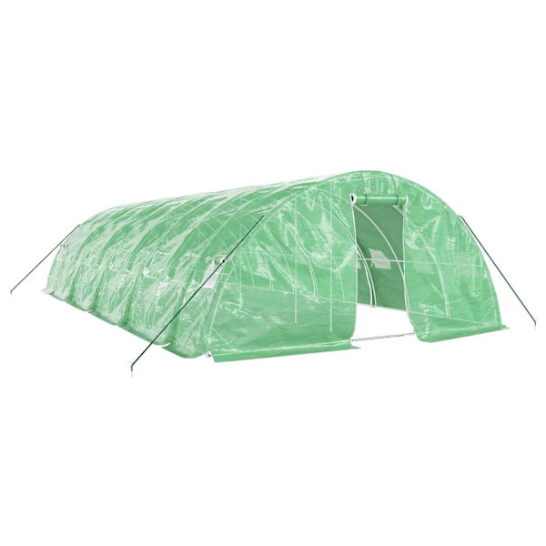 vidaXL Växthus med stålram grön 50 m² 10x5x2,3 m Grön