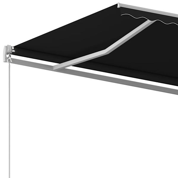 vidaXL Markis med stolpar automatisk infällbar 3x2,5 m antracit Antracit