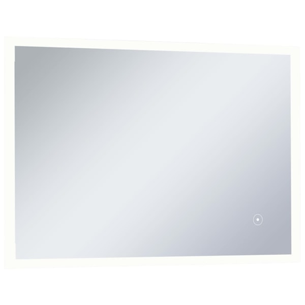 vidaXL Badrumsspegel LED med touch-sensor 100x60 cm Silver