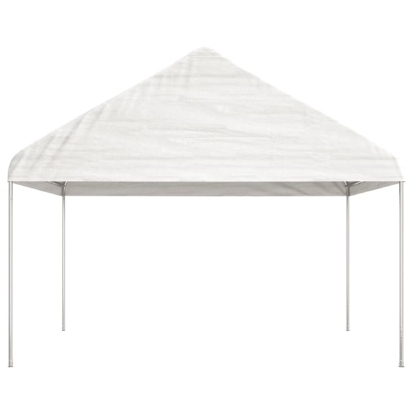 vidaXL Paviljong med tak vit 17,84x4,08x3,22 m polyeten Vit