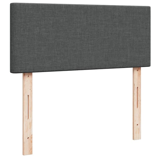 vidaXL Ramsäng med madrass mörkgrå 120x190 cm tyg Grå