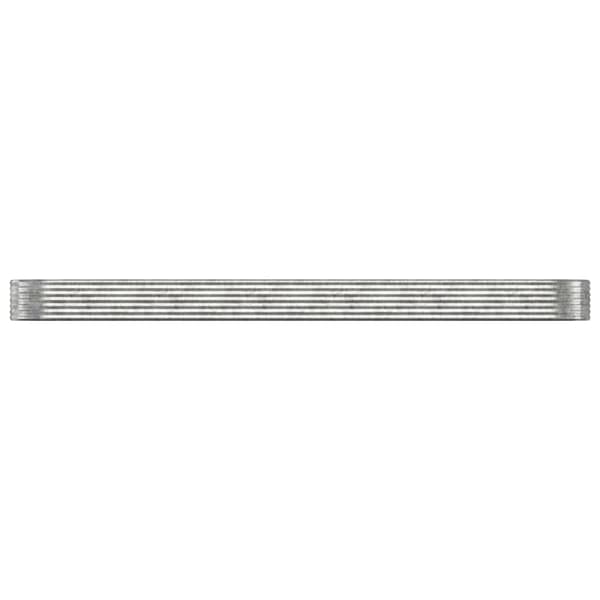 vidaXL Odlingslåda pulverlackerat stål 507x100x36 cm silver Silver