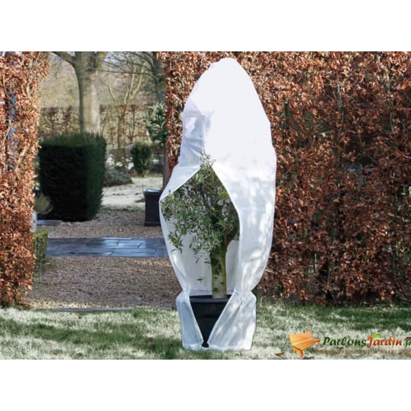 Nature Täckduk fleece med blixtlås 70 g/m² 2,5x2x2 m Vit