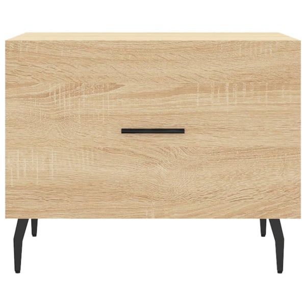 vidaXL Soffbord 2 st sonoma ek 50x50x40 cm konstruerat trä Brun