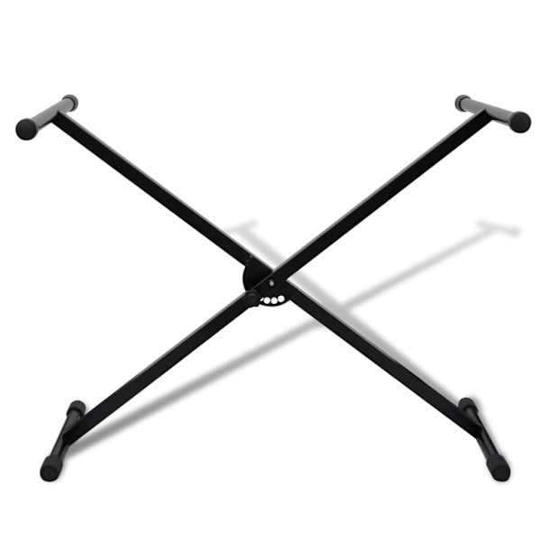 vidaXL Keyboardstativ svart vikbart justerbart 60kg Svart