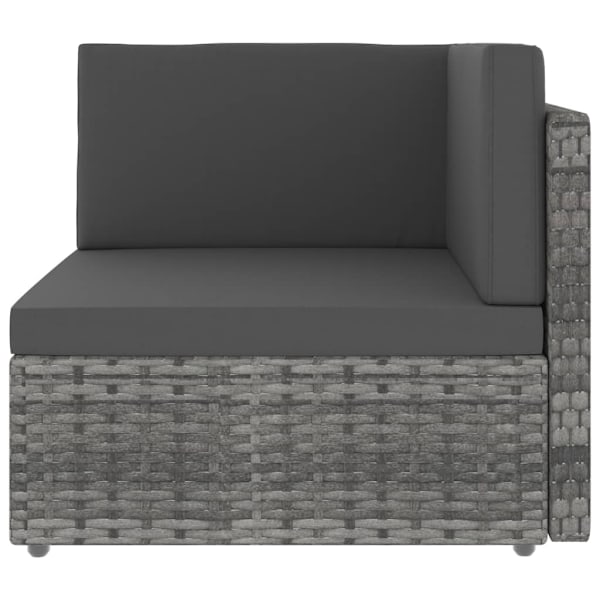 vidaXL Modulsoffa 2-sits konstrotting grå grå