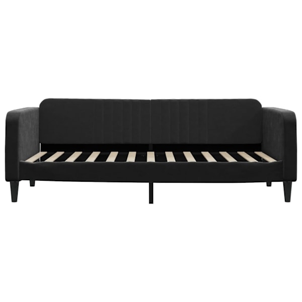 vidaXL Dagbädd utdragbar svart 90x200 cm sammet Svart