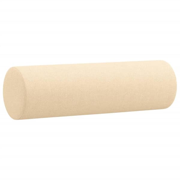 vidaXL Prydnadskuddar 2 st gräddvit Ø15x50 cm tyg Kräm