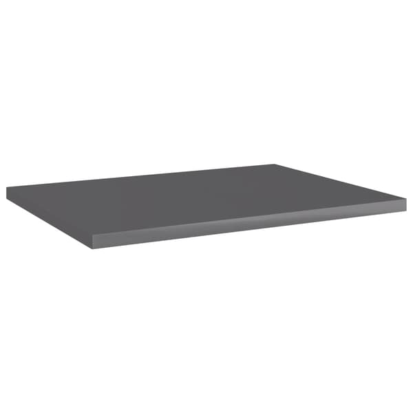 vidaXL Hyllplan 4 st grå högglans 40x30x1,5 cm konstruerat trä grå