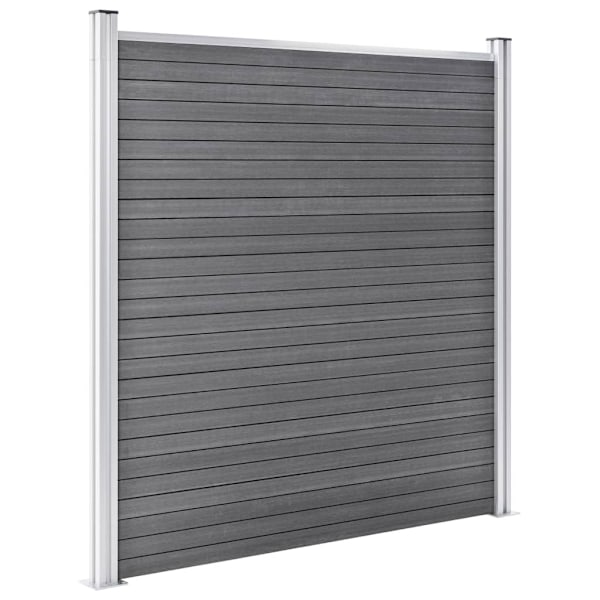 vidaXL Staketpanel WPC 353x186 cm grå grå