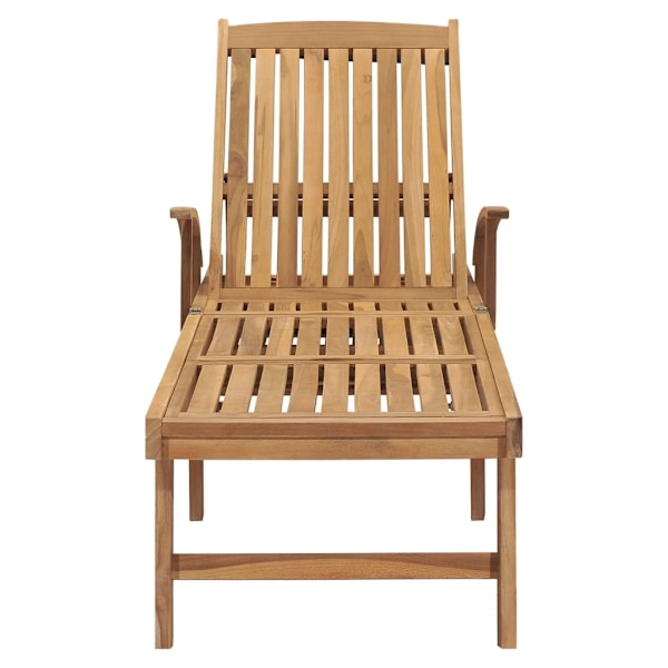 vidaXL Solsäng massiv teak Brun