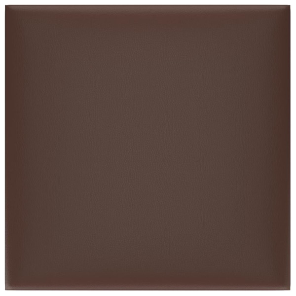 vidaXL Väggpaneler 12 st brun 30x30 cm konstläder 1,08 m² Brun
