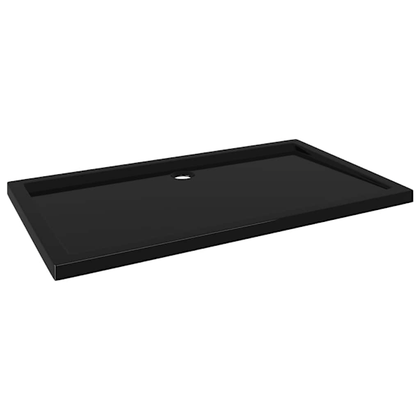 vidaXL Duschkar rektangulärt ABS svart 70x120 cm Svart