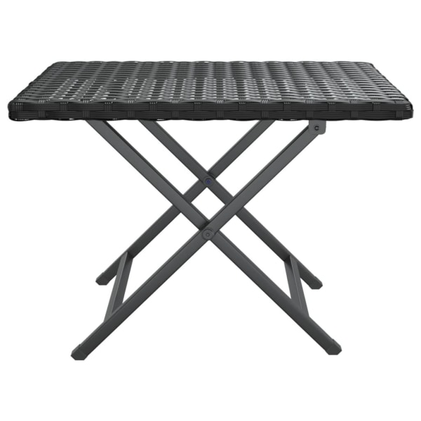 vidaXL Hopfällbart bord svart 45x35x32 cm konstrotting Svart