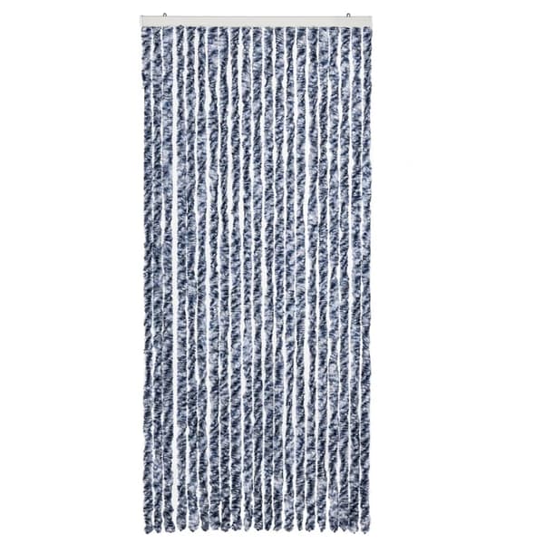 vidaXL Insektsdraperi blå, vit och silver 90x220 cm chenille multifärg