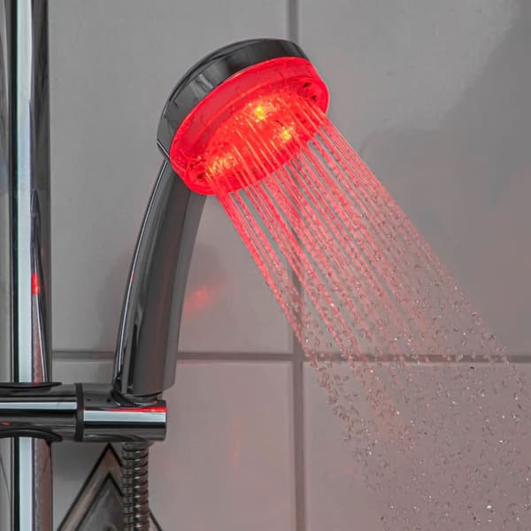 HI Duschhuvud med LED 8 cm Silver