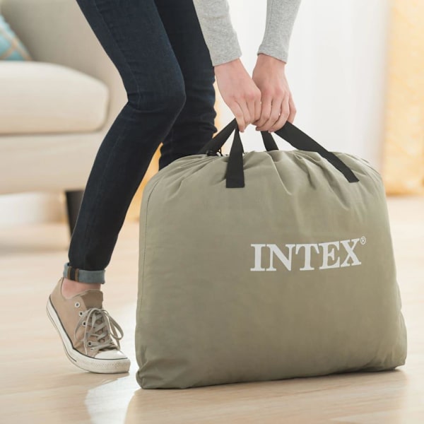 INTEX Luftmadrass Dura-Beam Plus Pillow Rest Raised Queen 42 cm Grå