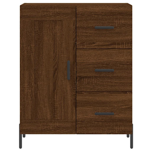 vidaXL Skänk brun ek 69,5x34x90 cm konstruerat trä Brun