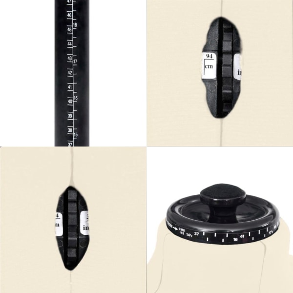 vidaXL Justerbar provdocka herr gräddvit stl 37-45 Creme