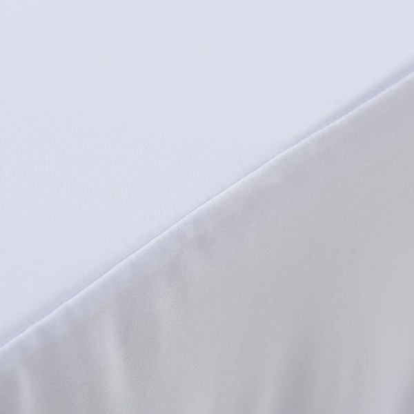 vidaXL Bordsöverdrag 2 st stretch golvlångt vit 120x60,5x74 cm Vit