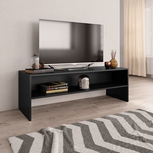 vidaXL Tv-bänk svart 120x40x40 cm konstruerat trä Svart