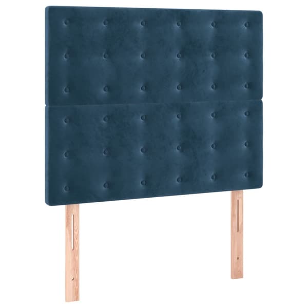 vidaXL Ramsäng med madrass mörkblå 100x200 cm sammet Blå