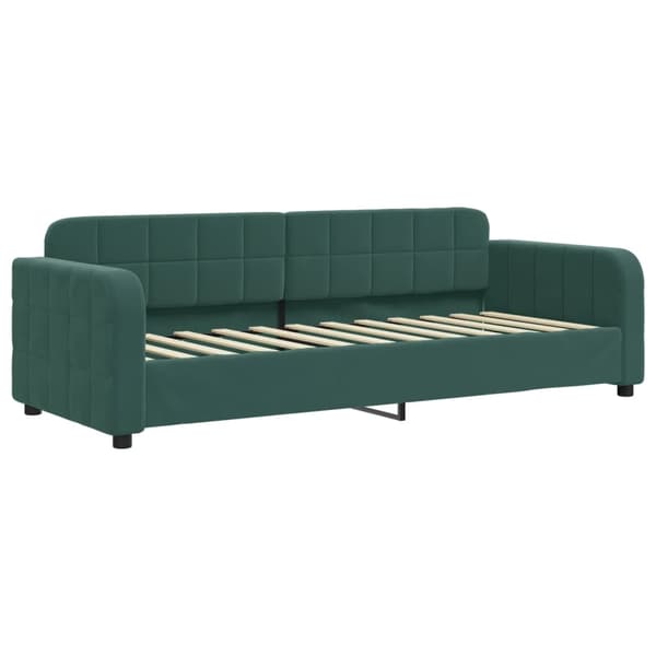 vidaXL Dagbädd utdragbar mörkgrön 80x200 cm sammet Grön