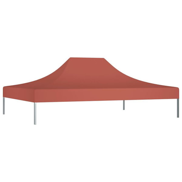 vidaXL Tak till partytält 4x3 m terrakotta 270 g/m² Brun