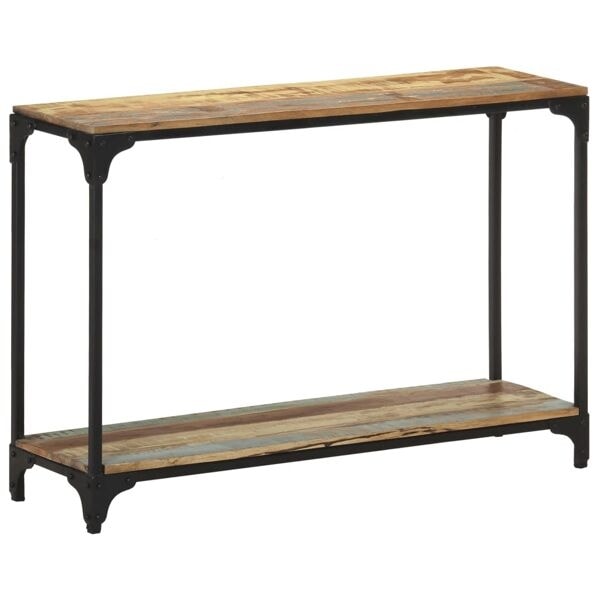 vidaXL Konsolbord 110x30x75 cm massivt återvunnet trä Brun