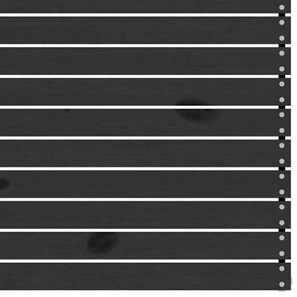 vidaXL Loungegrupp för trädgården 4 delar svart massiv furu Svart
