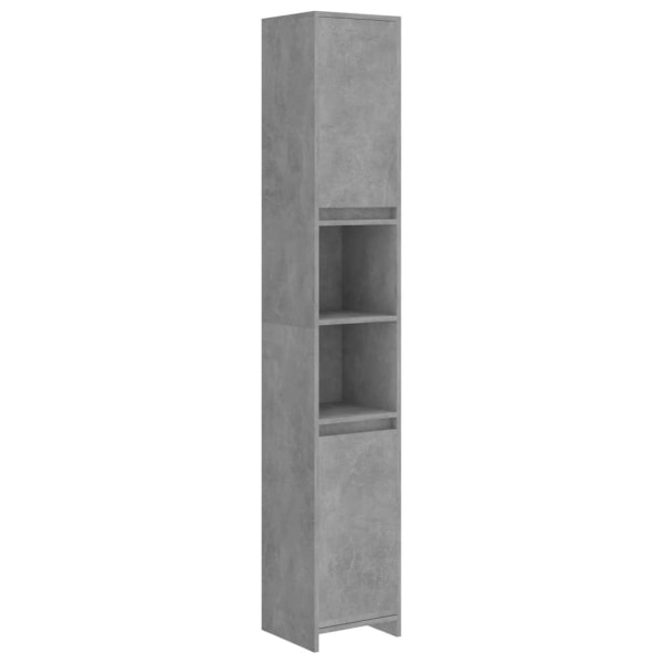 vidaXL Badrumsskåp betonggrå 30x30x183,5 cm spånskiva grå
