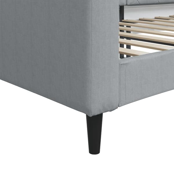 vidaXL Dagbädd ljusgrå 100x200 cm tyg Grå