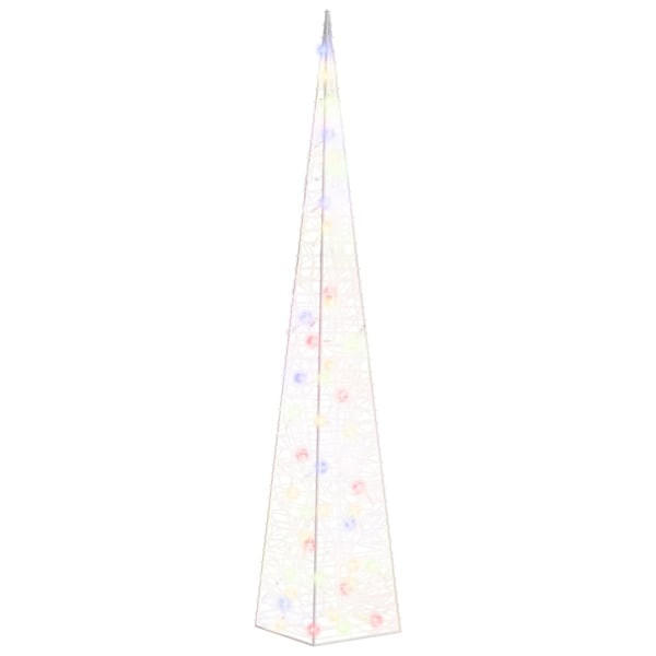 vidaXL Ljuskon LED akryl flerfärgad 120 cm Silver