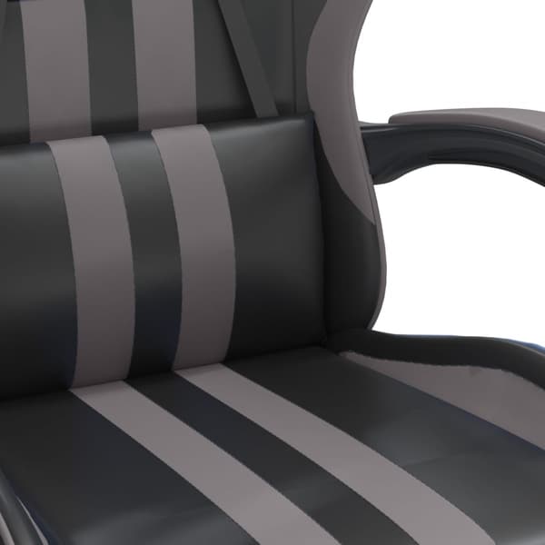 vidaXL Gamingstol svart och grå konstläder Grå