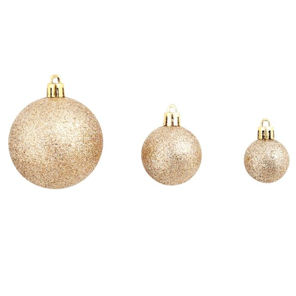 vidaXL Julgranskulor 100 delar set 3/4/6 cm roséguld/guld multifärg