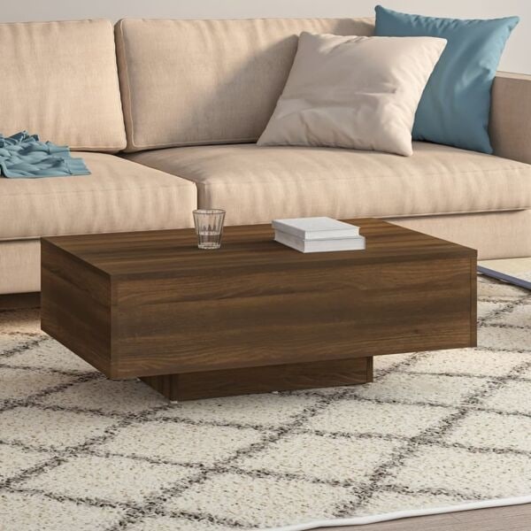 vidaXL Soffbord brun ek 85x55x31 cm konstruerat trä Brun